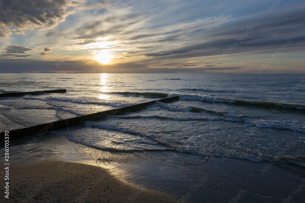 Sunset on the Baltic sea.