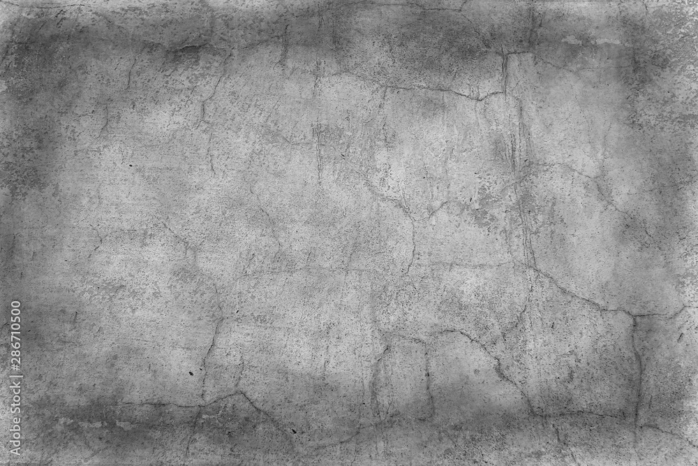 Fototapeta premium old gray wall / abstract vintage gray background, texture old concrete, plaster crack