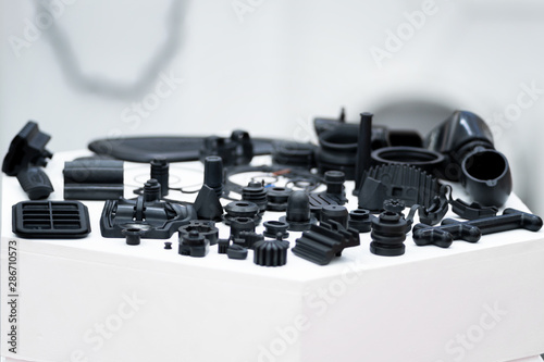 Plastic and rubber parts of automotive manufacturing by high precision mold injection in factory