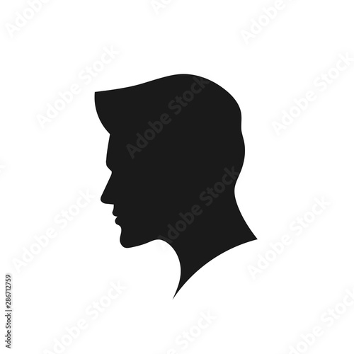 creative man silhouette head vector concept