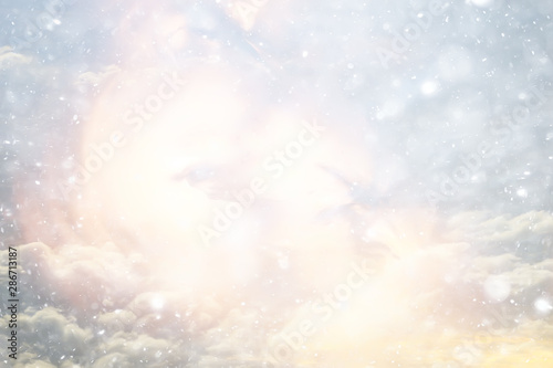 abstract sky background / blurred texture spring sky, clouds landscape wallpaper photo