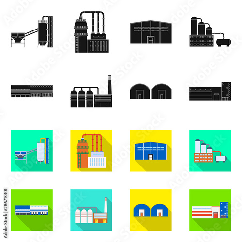 Isolated object of production and structure symbol. Collection of production and technology stock vector illustration.