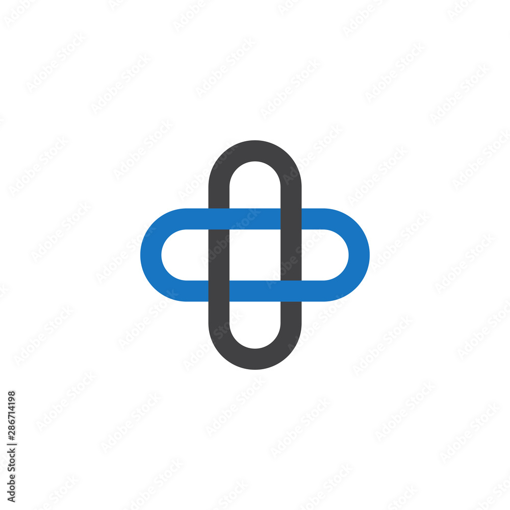 Medical cross graphic design template vector isolated