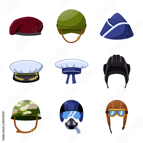 Vector design of army and officer logo. Collection of army and soldier stock vector illustration.