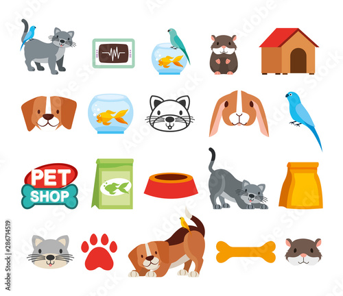bundle of pet shop icons