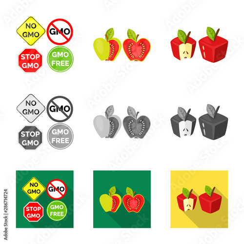 Vector illustration of test and synthetic icon. Collection of test and laboratory stock vector illustration.