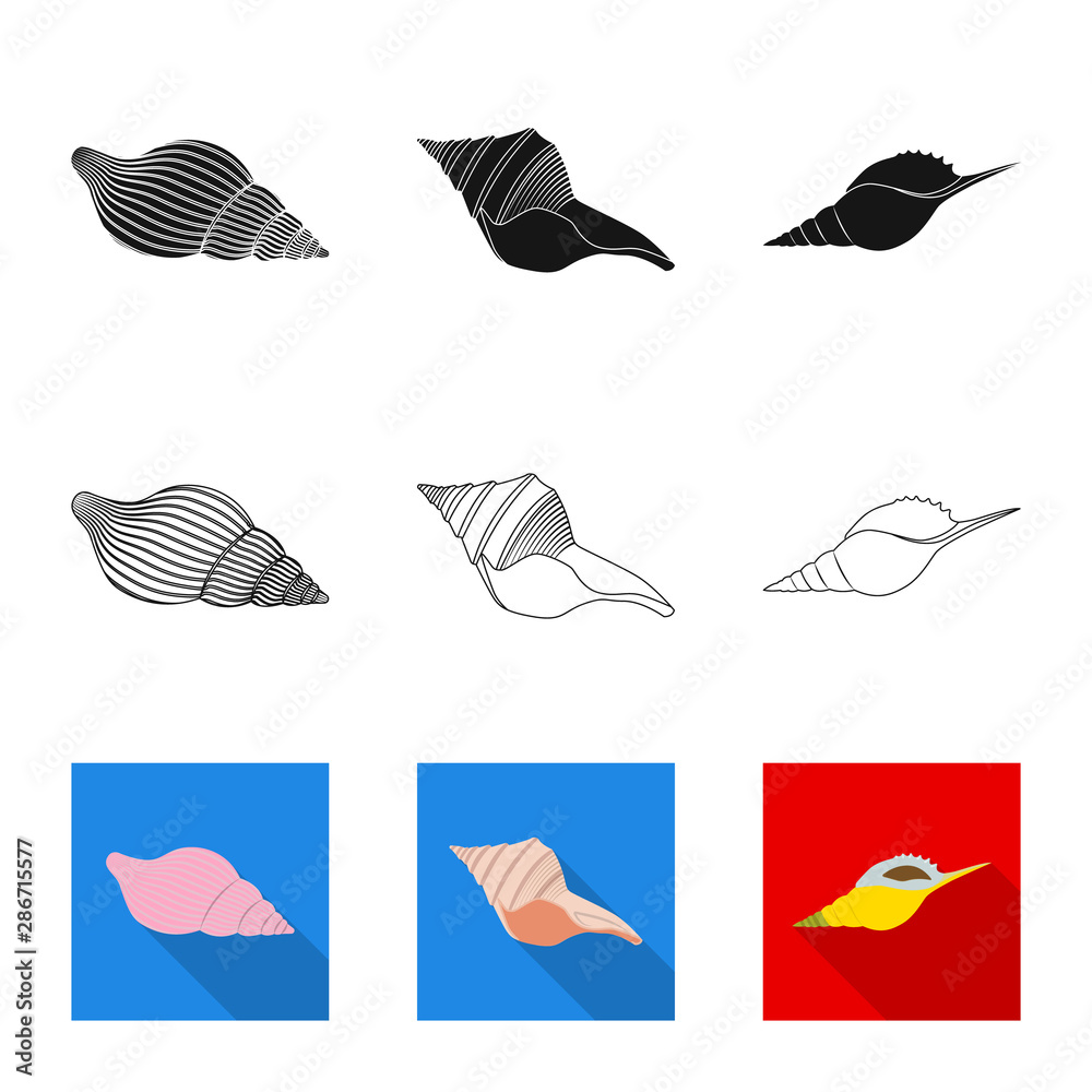 Vector design of animal and decoration sign. Set of animal and ocean stock symbol for web. Vector design of animal and decoration sign. Set of animal and ocean stock symbol for web.
