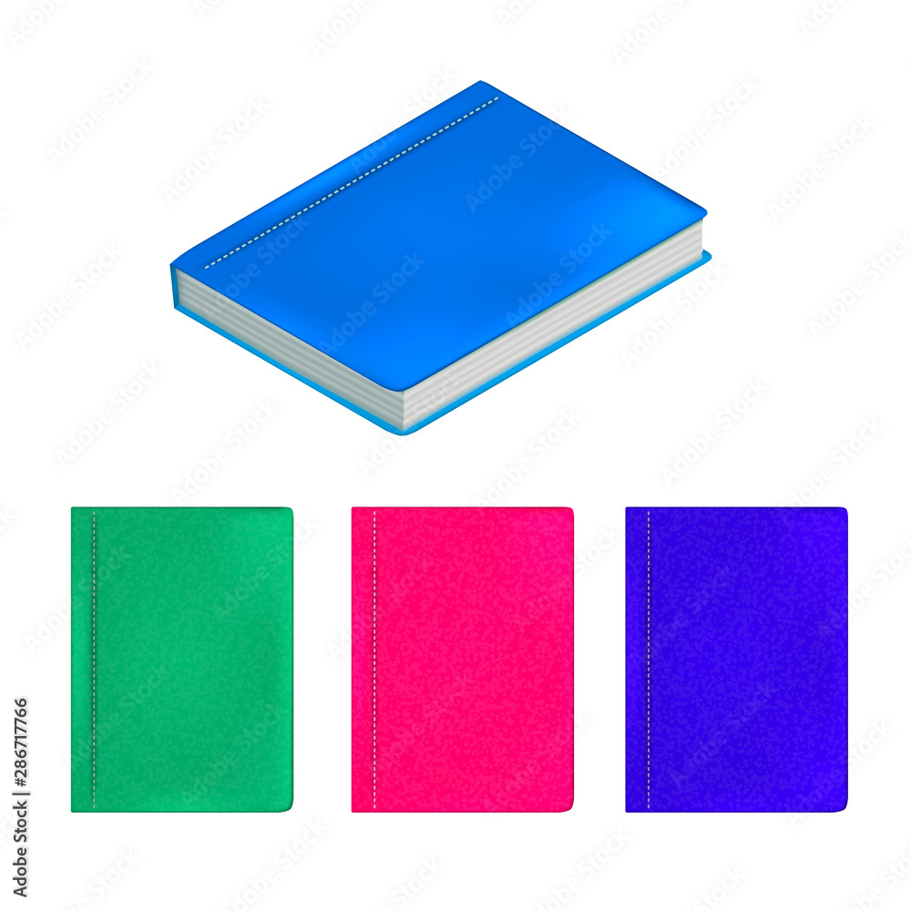 Set of three dimensional book Set of three dimensional book