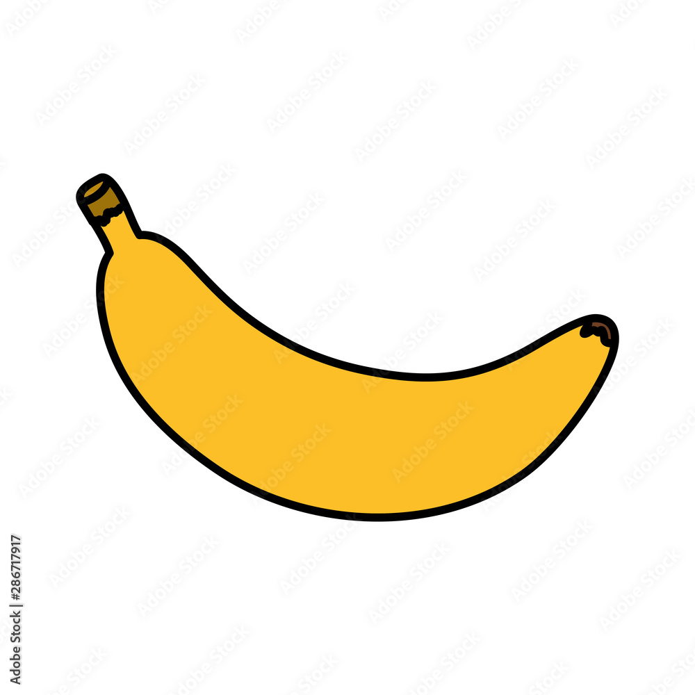 fresh banana fruit nature icon