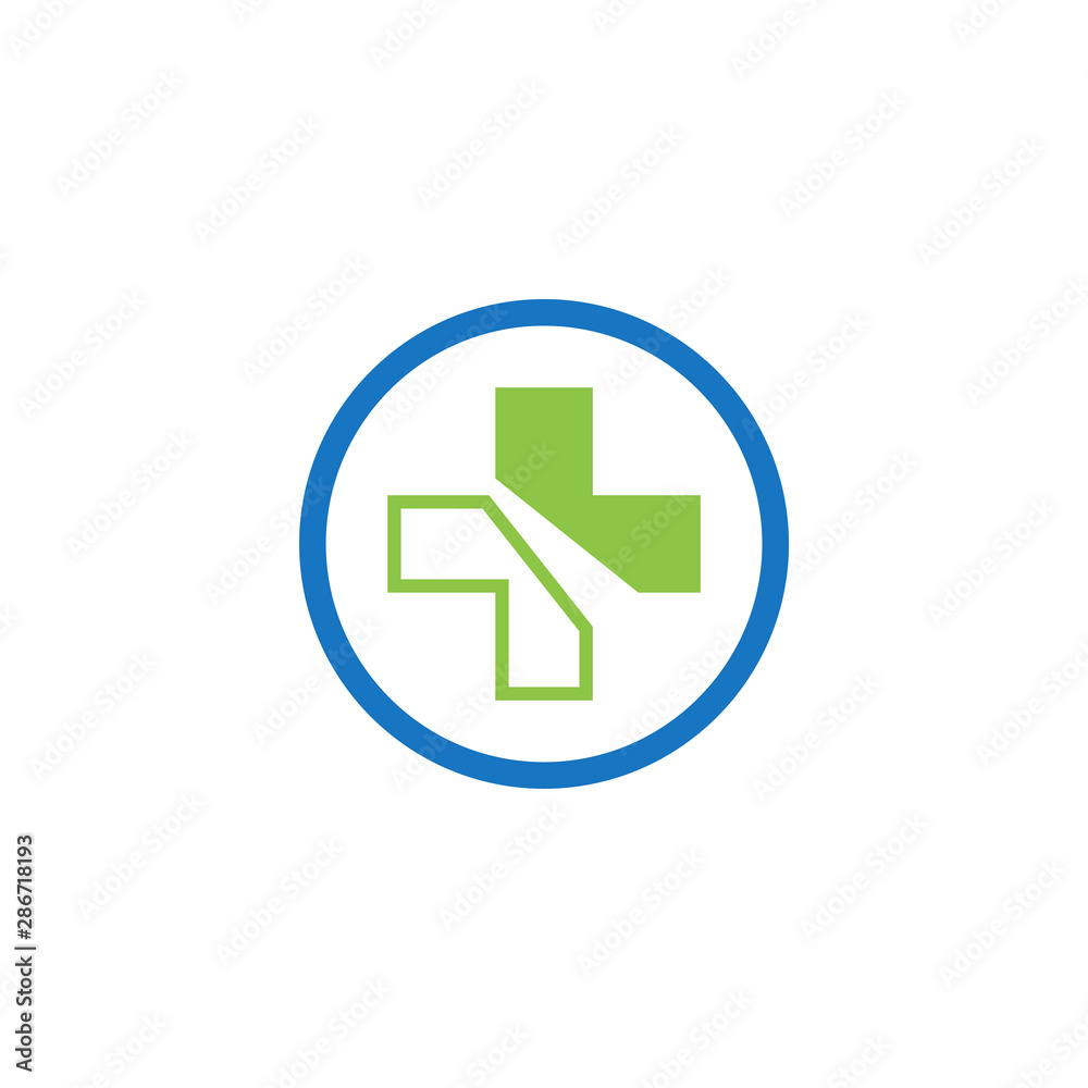 Medical cross graphic design template vector isolated