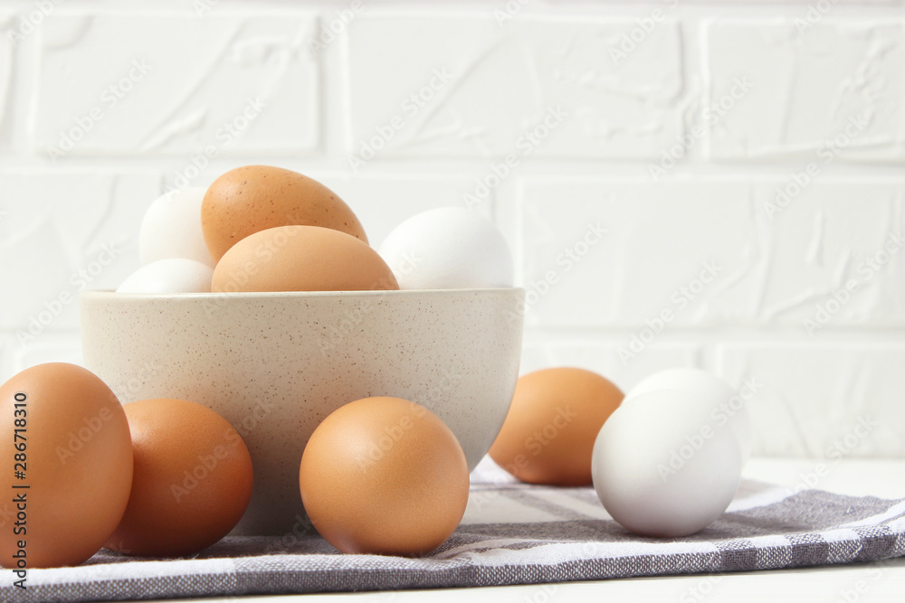 chicken eggs on the table. Farm products, natural eggs. chicken eggs on the table. Farm products, natural eggs.