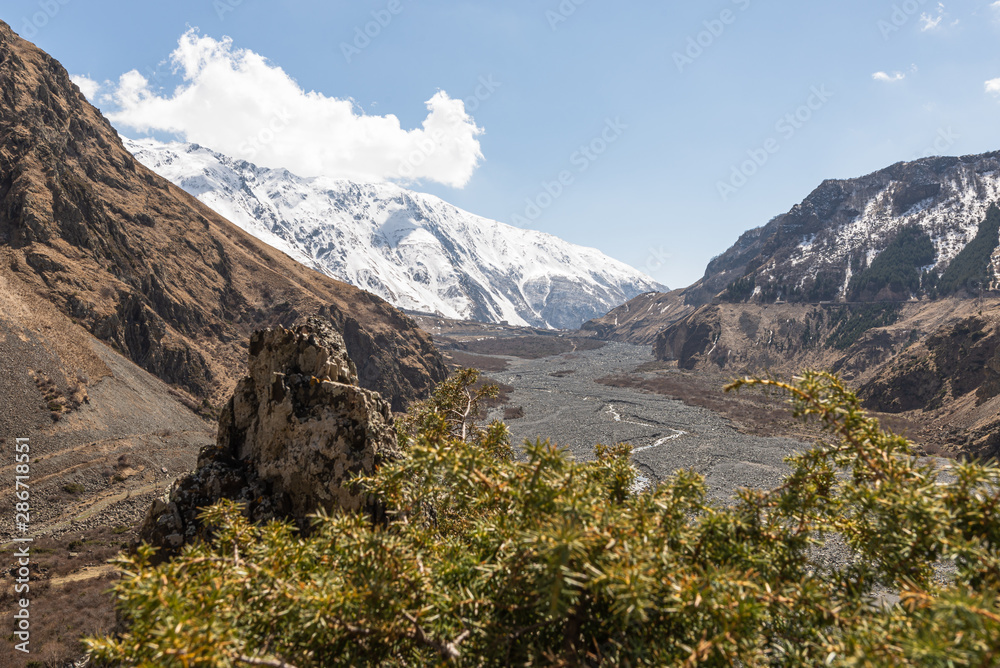 Fototapeta premium Georgia (country) dry valley of a glacier