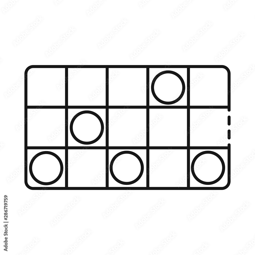 Isolated object of game and checker icon. Collection of game and strategy stock vector illustration. Isolated object of game and checker icon. Collection of game and strategy stock vector illustration.
