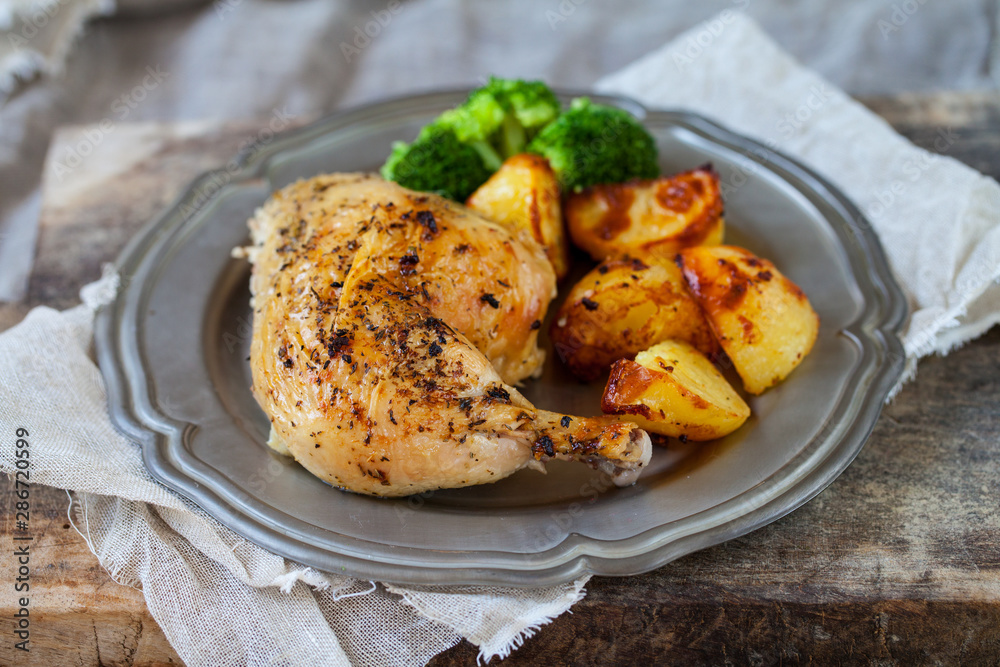 Roast chicken with potatoes Roast chicken with potatoes