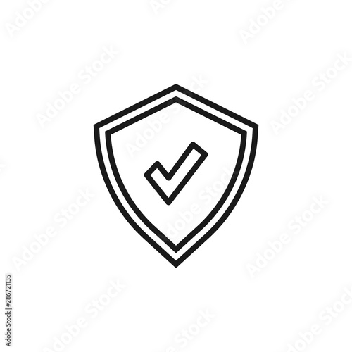 security status - minimal line web icon. simple vector illustration. concept for infographic, website or app.