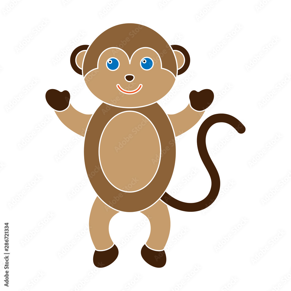 Monkey colour icon. Illustration for web and mobile design. Monkey colour icon. Illustration for web and mobile design.