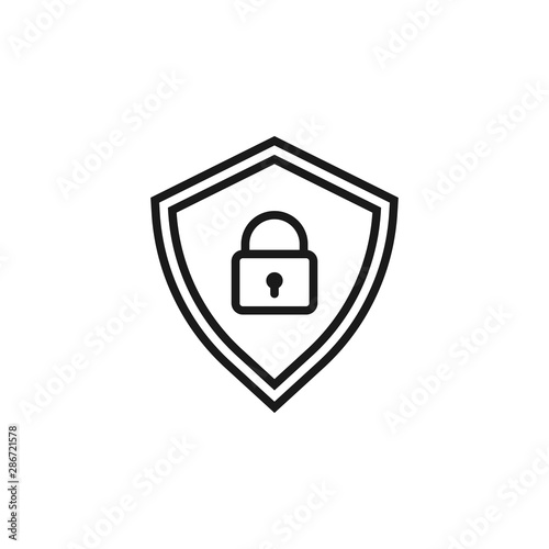 security lock - minimal line web icon. simple vector illustration. concept for infographic, website or app.