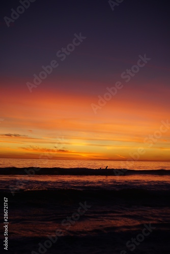 VIBRANT SUNSET WITH SURFERS SPORTS
