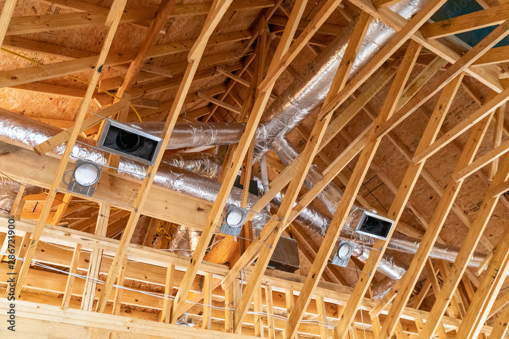 New air conditioner vents in new home construction New air conditioner vents in new home construction