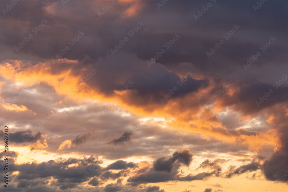 cloudy sky at sunset