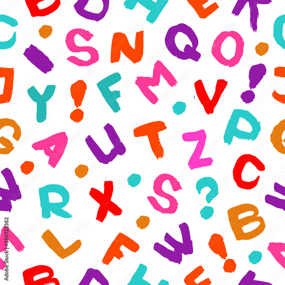Abstract pattern seamless vector pattern background. English alphabet. Great for fabric, paper, web banners, wallpapers. Abstract pattern seamless vector pattern background. English alphabet. Great for fabric, paper, web banners, wallpapers.