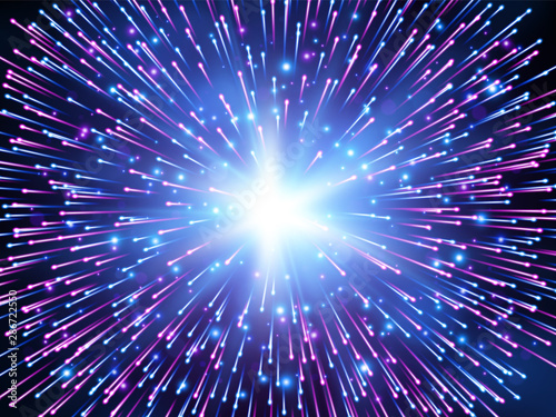 High speed. Abstract explosion background. Vector illustration.
