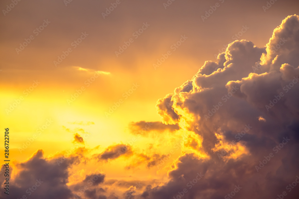 Sunset sky and cloud.