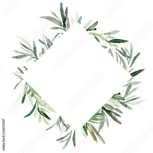 Greeting card with floral elements  branches  leaves