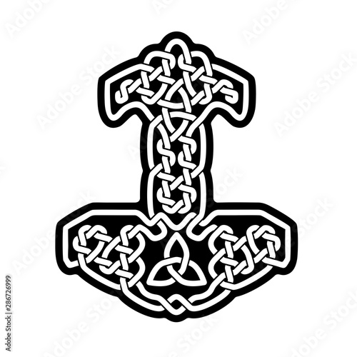 Mjolnir, hammer of Thor in celtic design.
