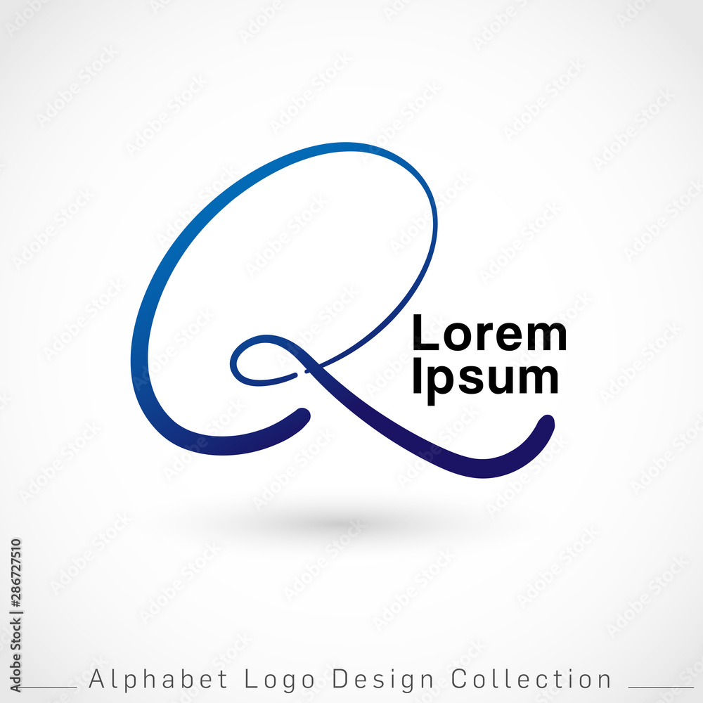 Hand Written Alphabet Logo Design Template isolated on white background : Vector Illustration Hand Written Alphabet Logo Design Template isolated on white background : Vector Illustration