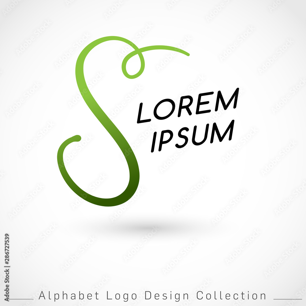Obraz premium Hand Written Alphabet Logo Design Template isolated on white background : Vector Illustration