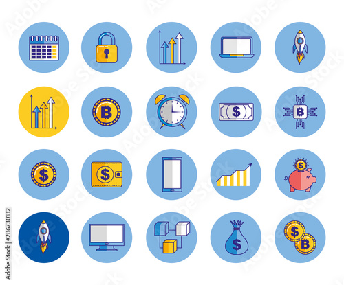 bundle of economy and finances icons