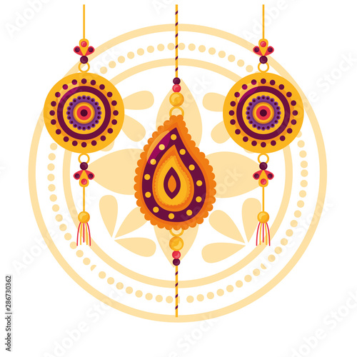 Isolated raksha bandhan vector design