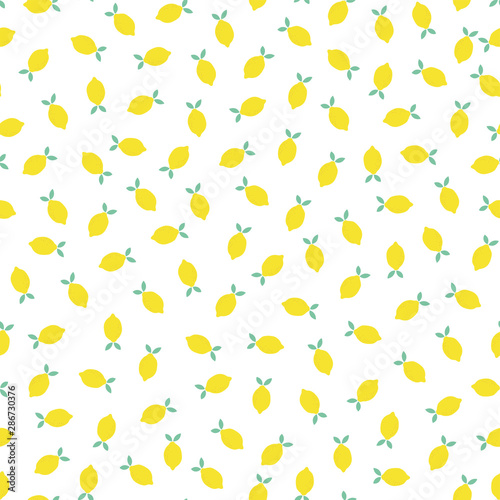 Seamless pattern with tiny lemons