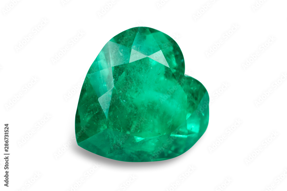 Emerald isolated on white background