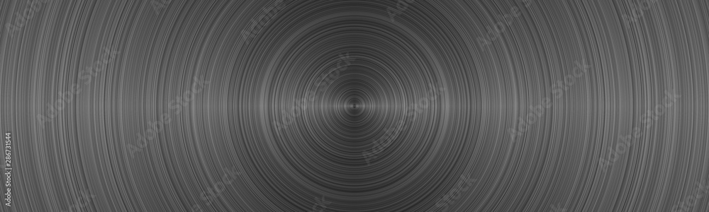 Obraz premium Circular brushed black surface. Panoramic illustration