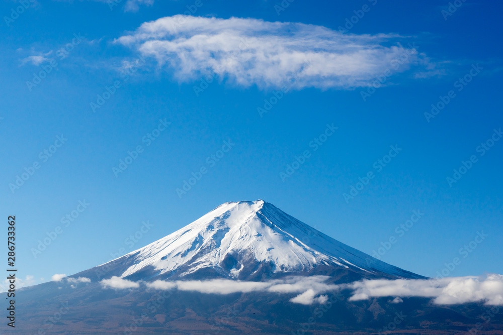 Mount Fuji with snow-covered at Kawaguchiko, Japan