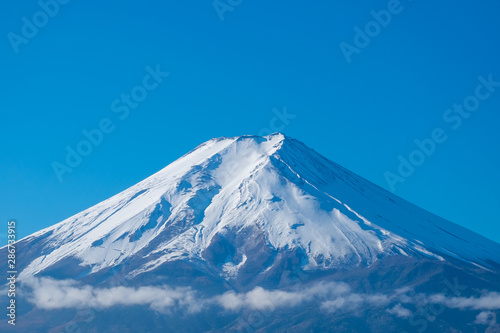 Mount Fuji with snow-covered at Kawaguchiko  Japan