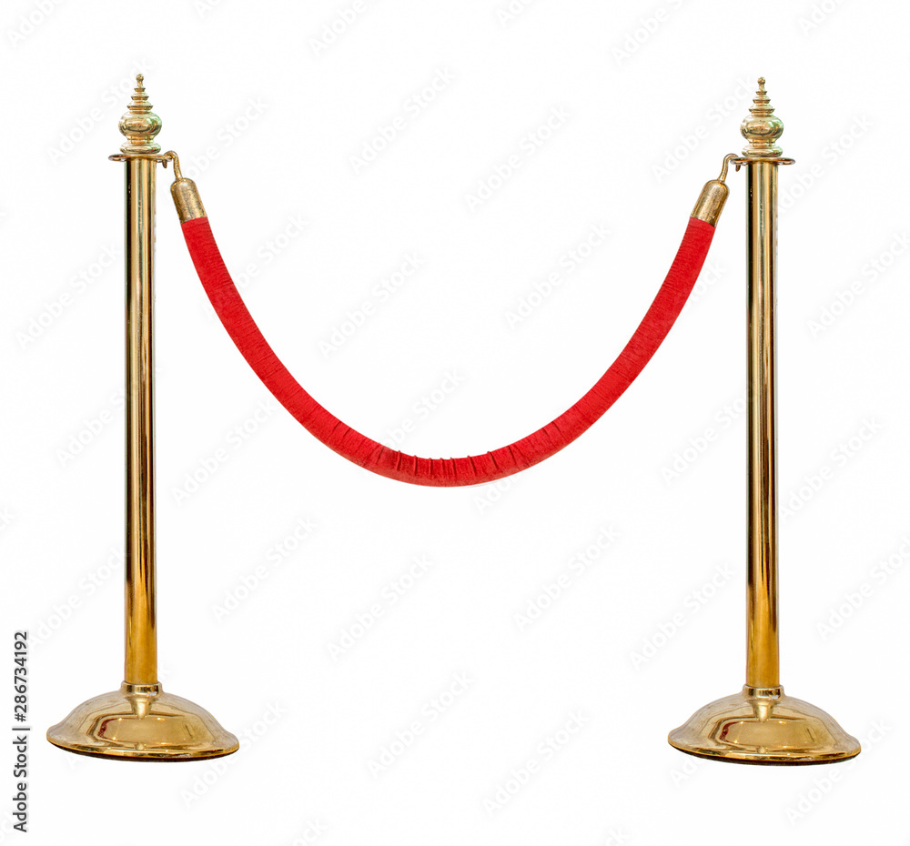 golden barricade isolate on white background golden barricade isolate on white background