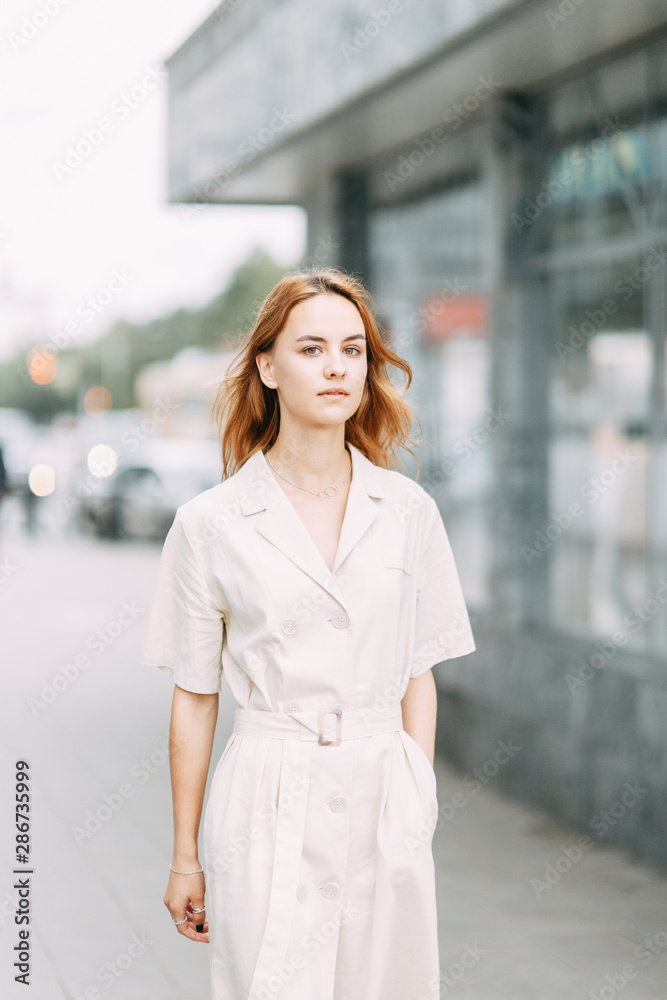 light portraits in street style. young girl blogger in urban style. light portraits in street style. young girl blogger in urban style.