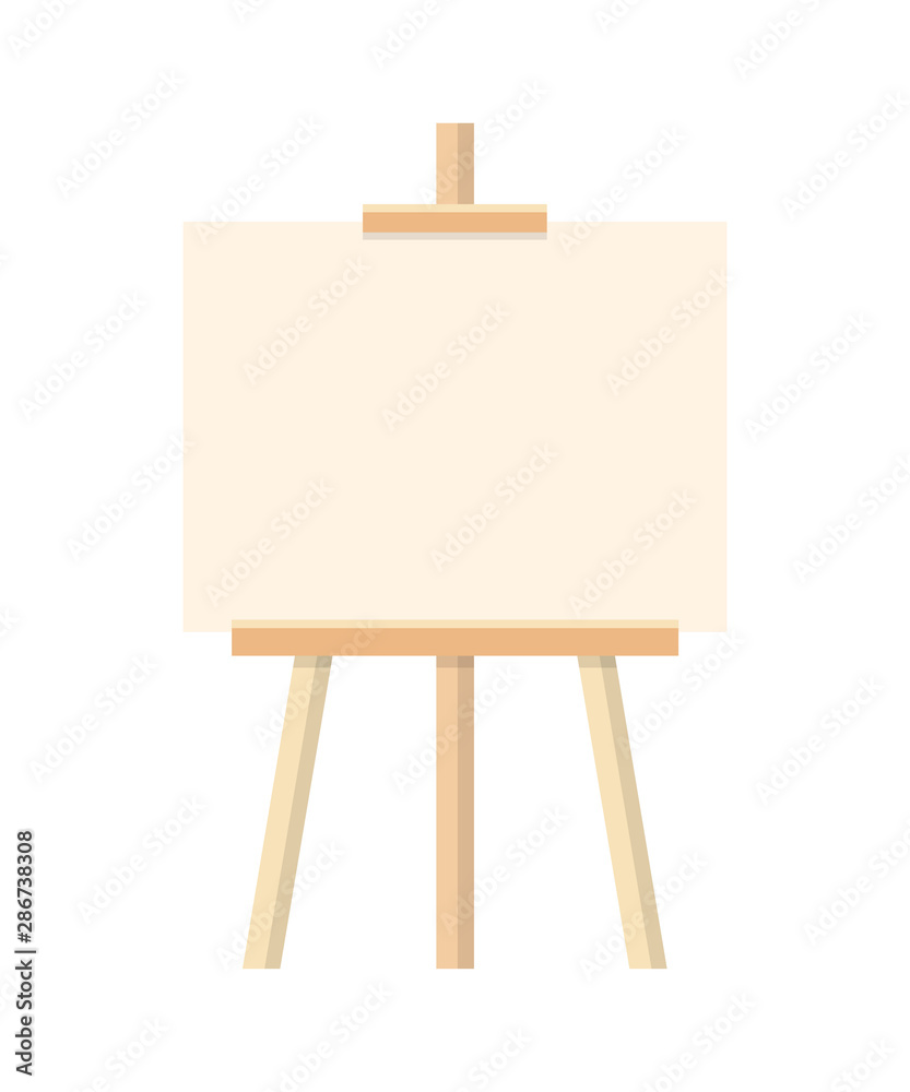 Blank painting easel flat vector illustration Blank painting easel flat vector illustration