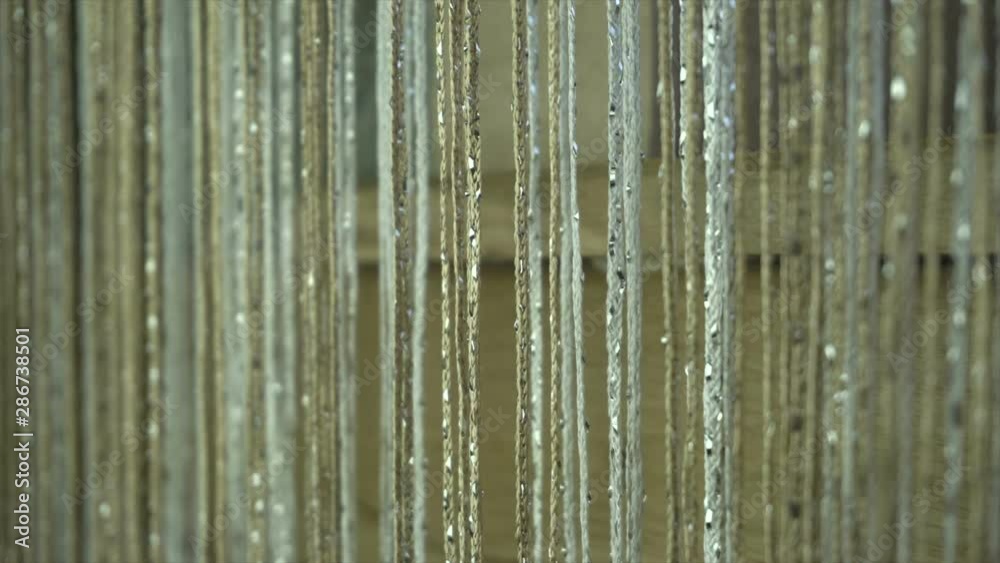 curtains of laces moving from the wind near the window curtains of laces moving from the wind near the window