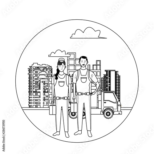 labor day employment celebration cartoon