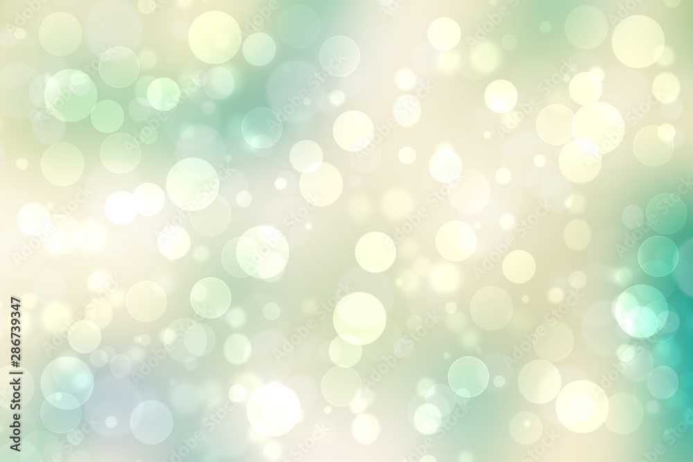 Abstract gradient turquoise light yellow turquoise shiny blurred background texture with circular bokeh lights. Beautiful backdrop. Space for design. Abstract gradient turquoise light yellow turquoise shiny blurred background texture with circular bokeh lights. Beautiful backdrop. Space for design.