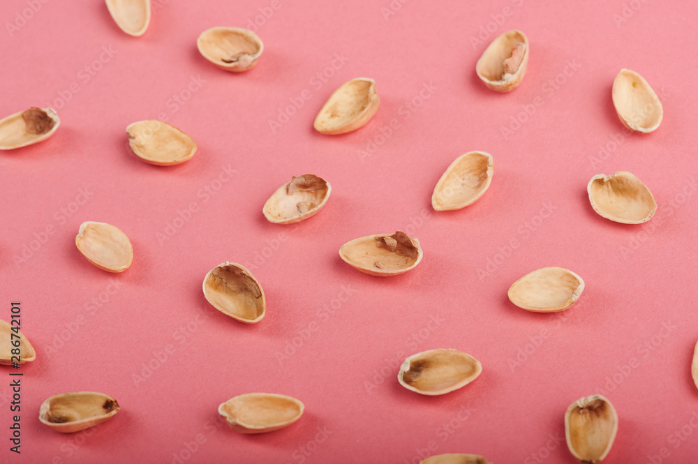 Pattern of empty pistachio shell Pattern of empty pistachio shell