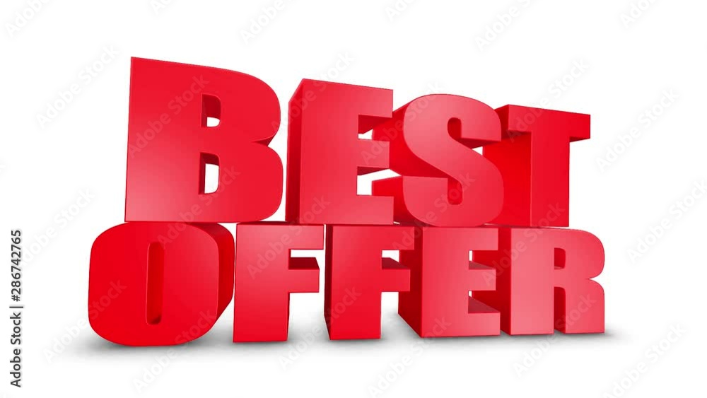 Best Offer 3D Text on White Alpha Channel Green Screen. Advertising Promotion Discount Offer Sale 3D Animation Render. Best Offer 3D Text on White Alpha Channel Green Screen. Advertising Promotion Discount Offer Sale 3D Animation Render.