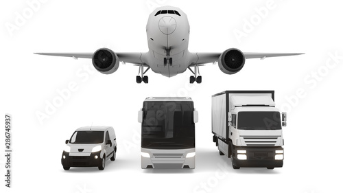 3d illustration of world wide cargo transport concept
