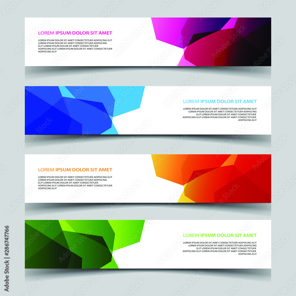 Fototapeta premium Vector Abstract banner web template