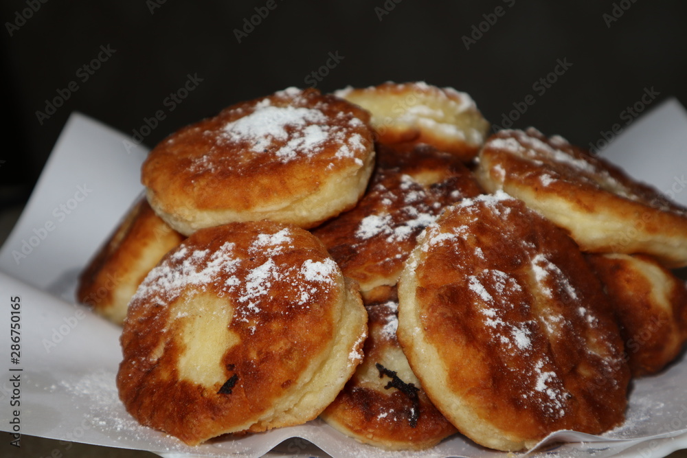 donuts with sugar on plate