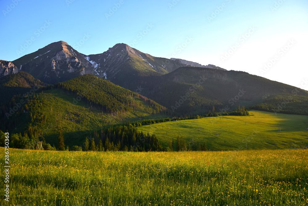 Havran and Zdiarska vidla, the two highest mountains in the Belianske Tatry.
